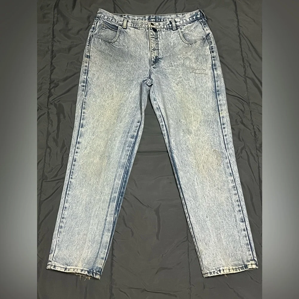 Vintage 80s 90s Calvin Klein Acid Wash USA Cotton Jeans - Picture 1 of 13